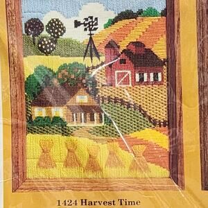 1424 HARVEST TIME Embroidery Kit By Kevin Burgess 8"x10" The Creative Circle NIP